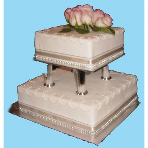 2 Tiar Square Shape Cake